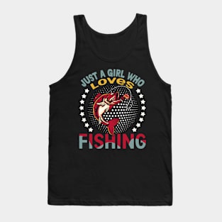 just girl who  loves  fishing Tank Top